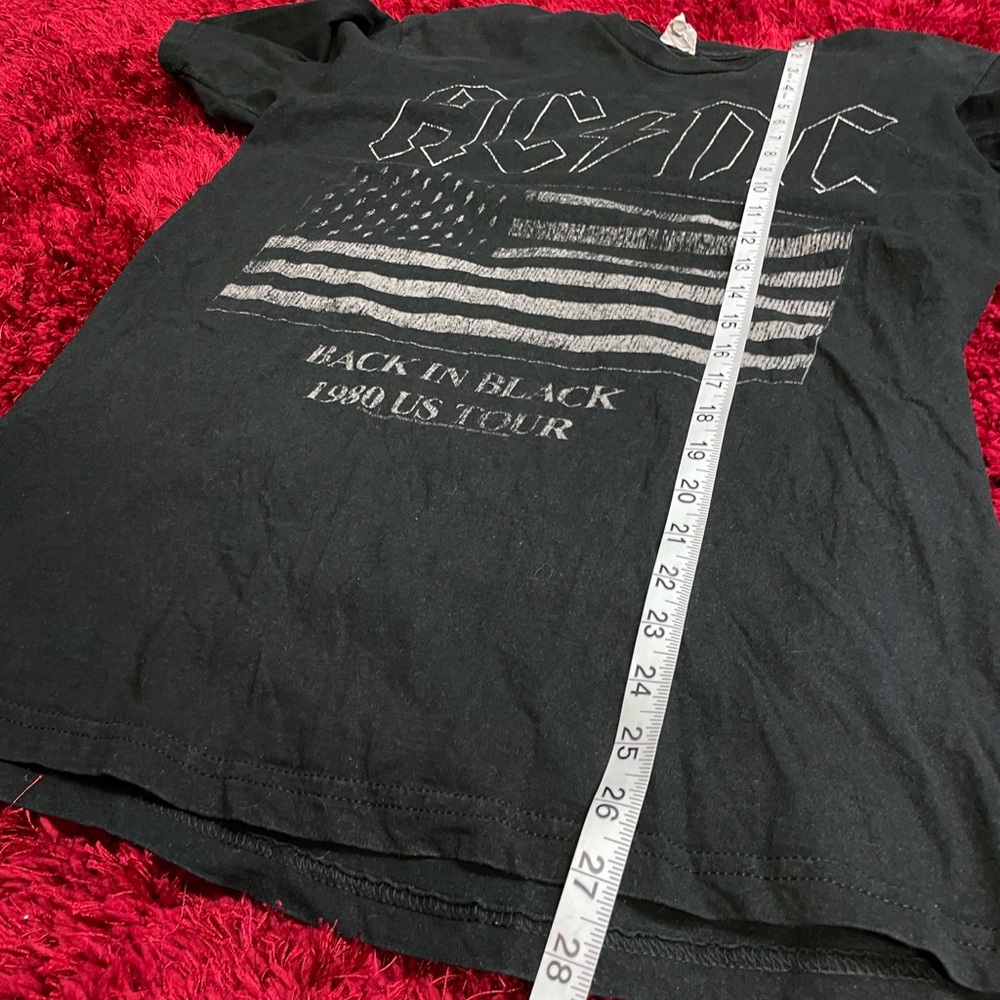 AC/DC Back In Black 1980 Tour Album Art Shirt Black Large White - Picture 6 of 6